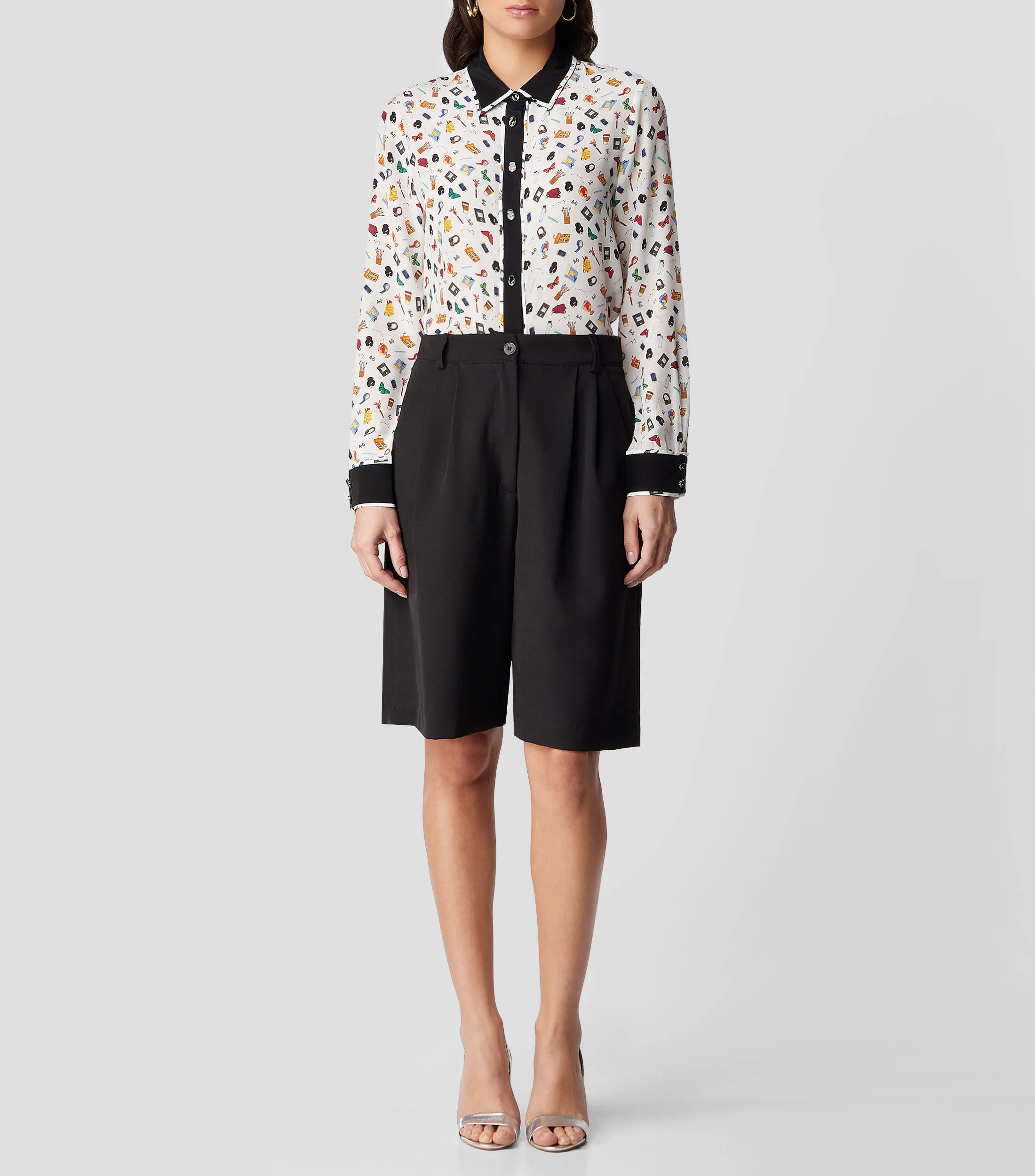 Alice and Olivia Camisa estampada manga larga Mujer