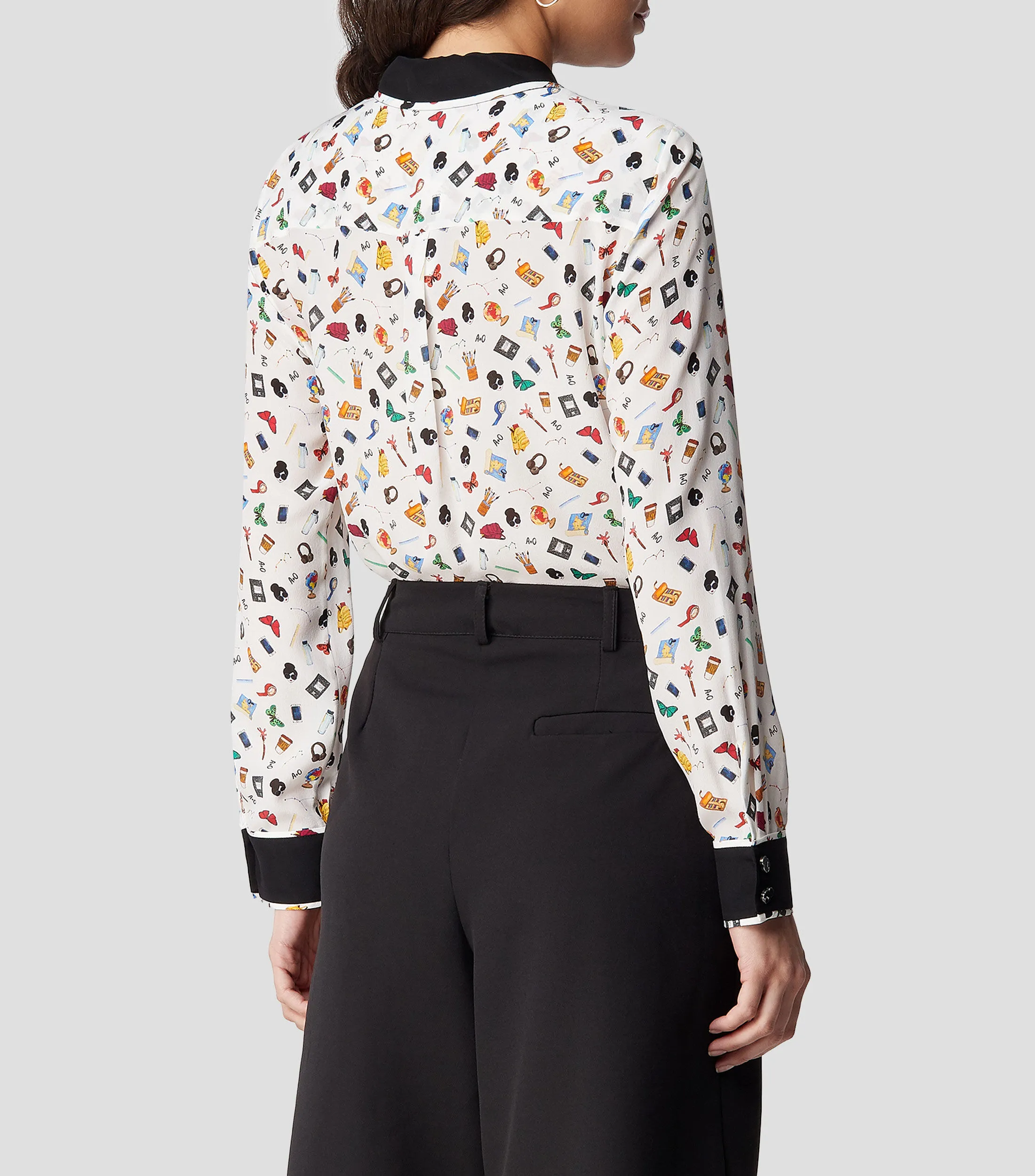 Alice and Olivia Camisa estampada manga larga Mujer