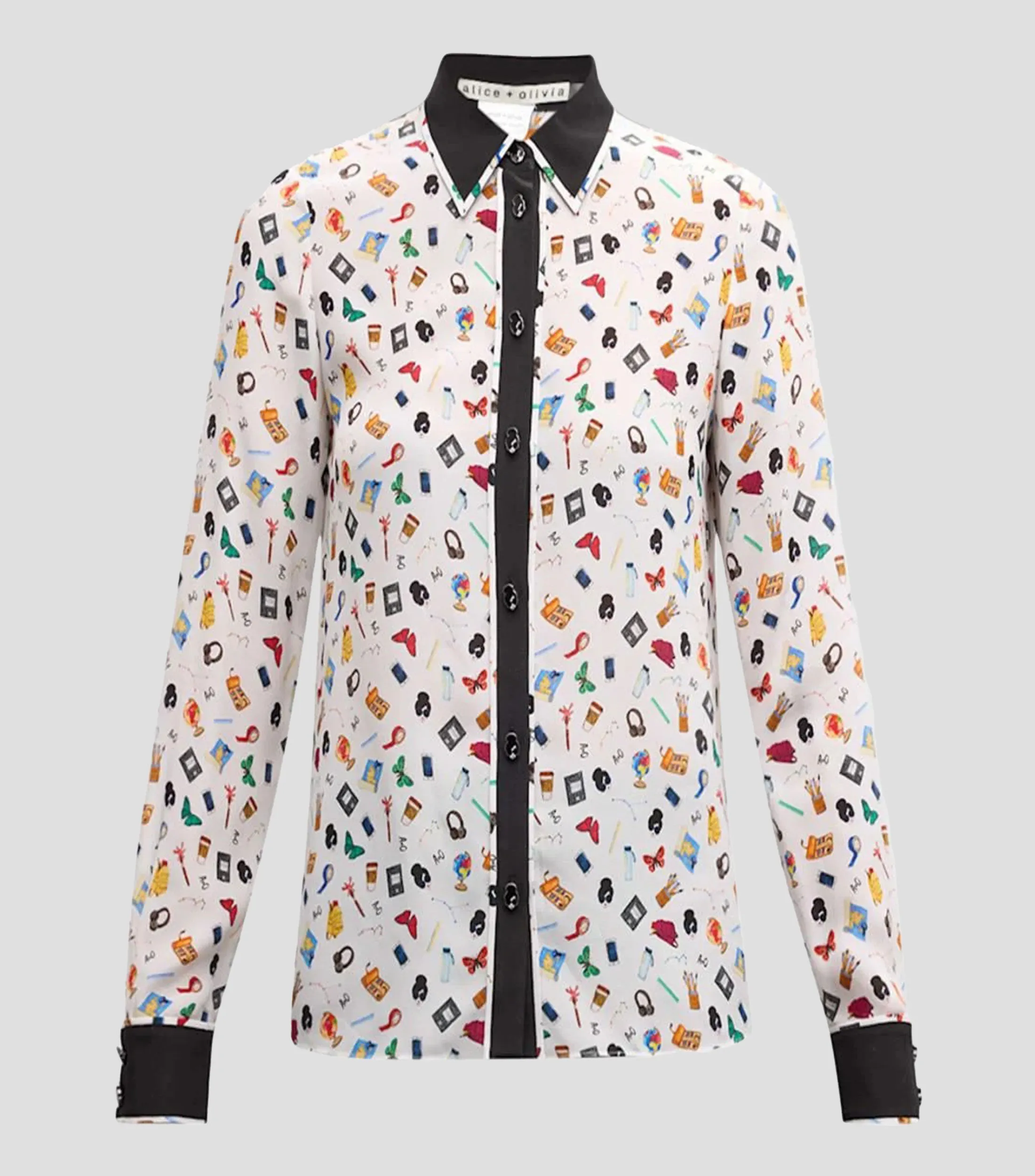 Alice and Olivia Camisa estampada manga larga Mujer