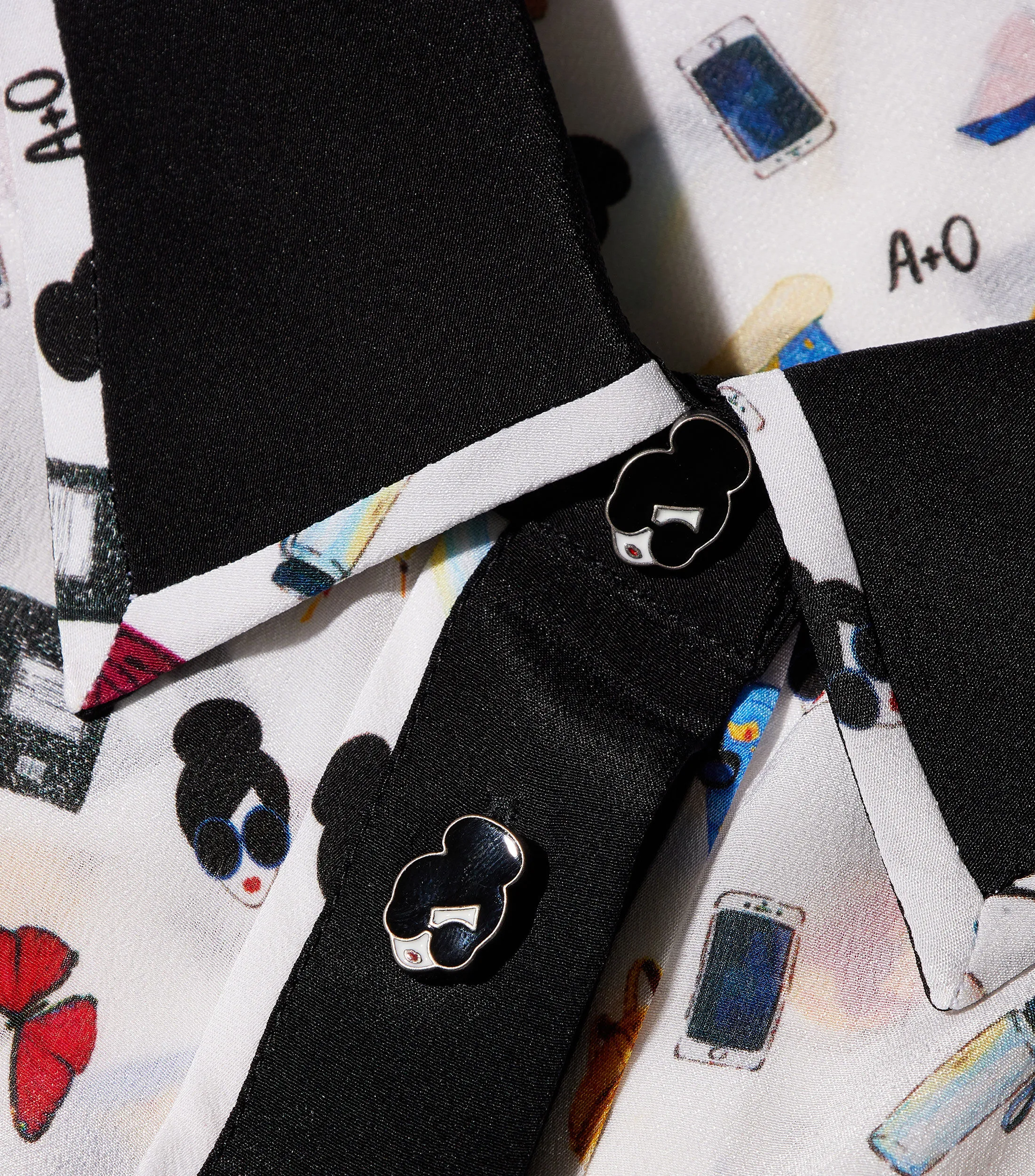 Alice and Olivia Camisa estampada manga larga Mujer