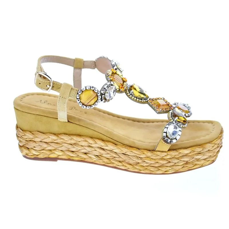 Alma en Pena Sandalias Mujer V22310 Amarillo