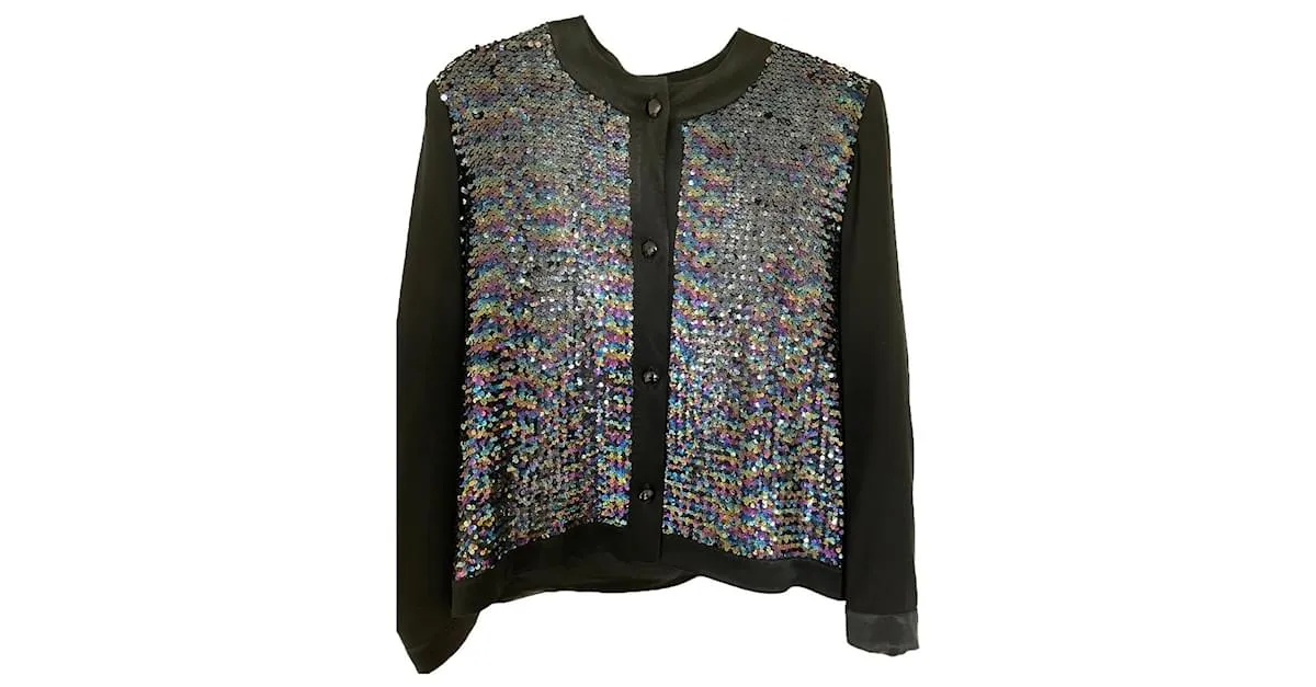 Autre Marque Chaqueta de diamantes de imitación 