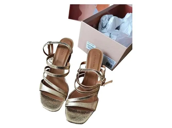 Autre Marque sandalias rivecour Gold hardware 