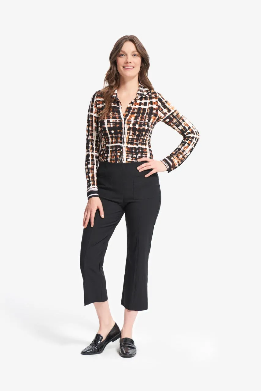 Blusa con estampado de cuadros Joseph Ribkoff 214162