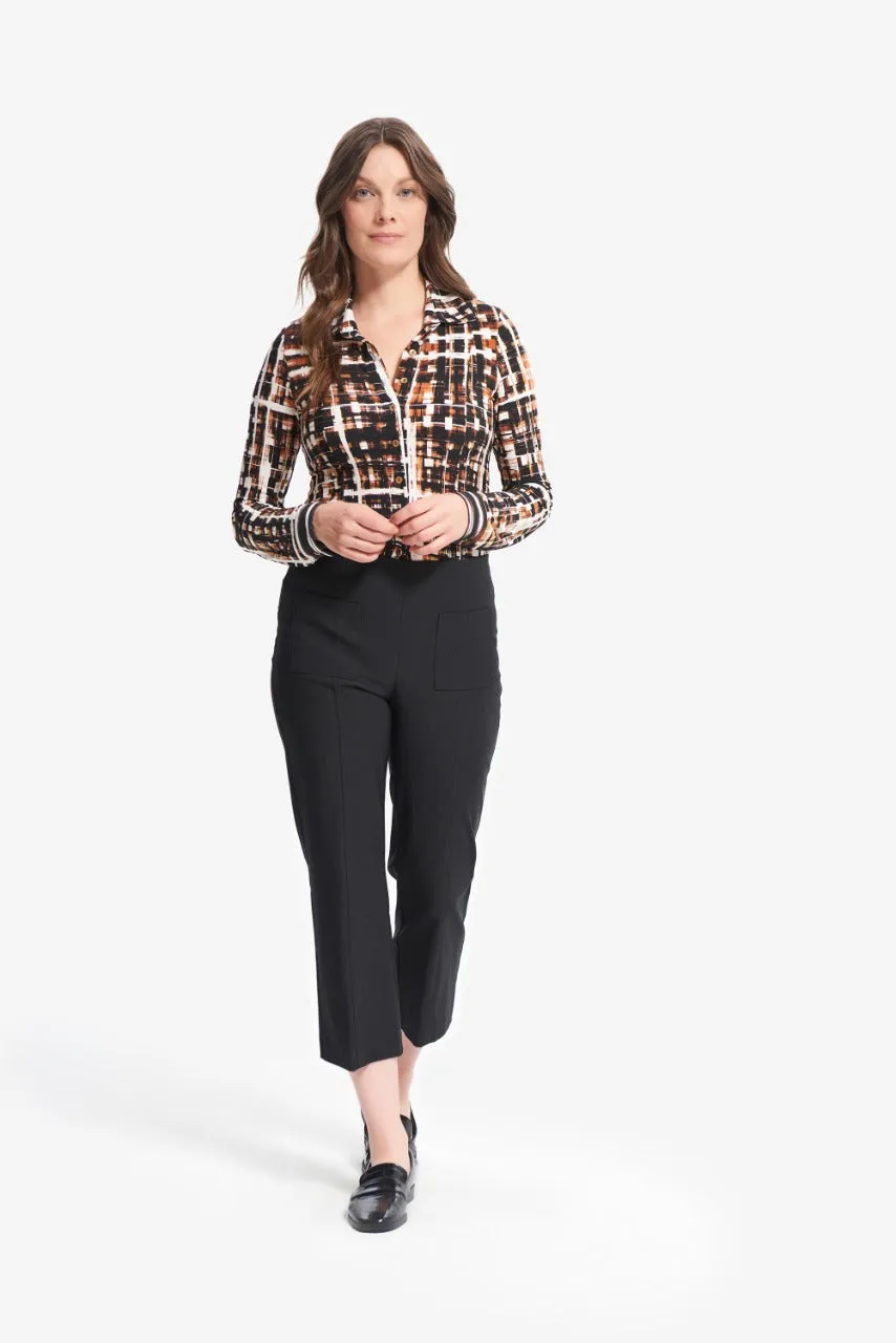 Blusa con estampado de cuadros Joseph Ribkoff 214162