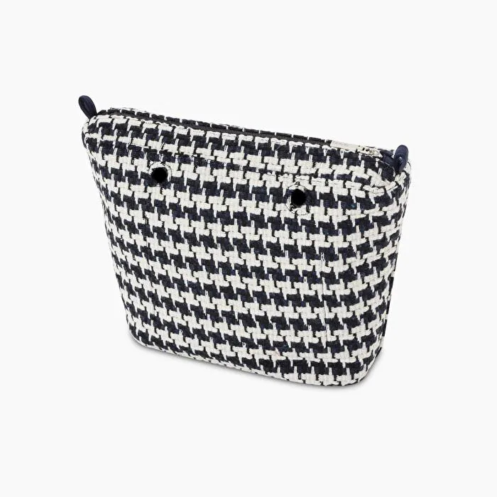 Bolsa interna de tejido pied de poule O bag mini