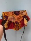 Bolso sin asas bordado floral mexicano bandolera artesanal para mujer