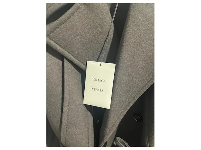 BOTTEGA VENETA Abrigos T.ÉL 40 Lana Castaño 