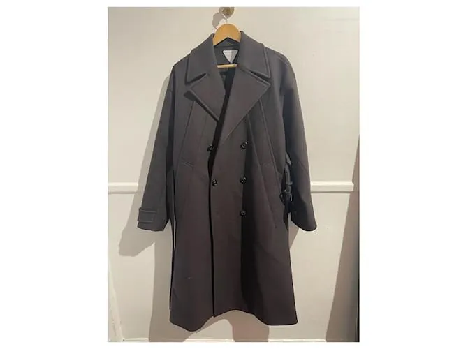 BOTTEGA VENETA Abrigos T.ÉL 40 Lana Castaño 