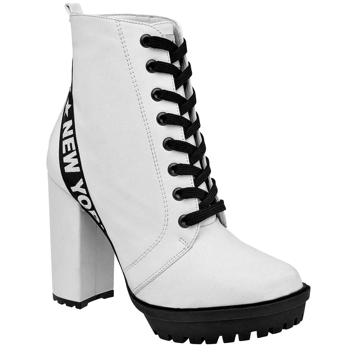 Botín con tacón Exterior Sintético Color Blanco Para Mujer De Baby Cats
