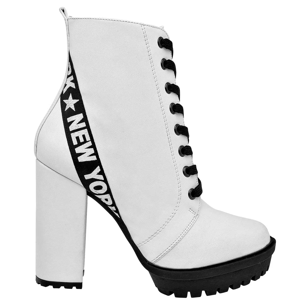Botín con tacón Exterior Sintético Color Blanco Para Mujer De Baby Cats