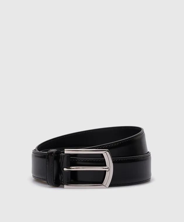 Brunello Cucinelli Black leather strap