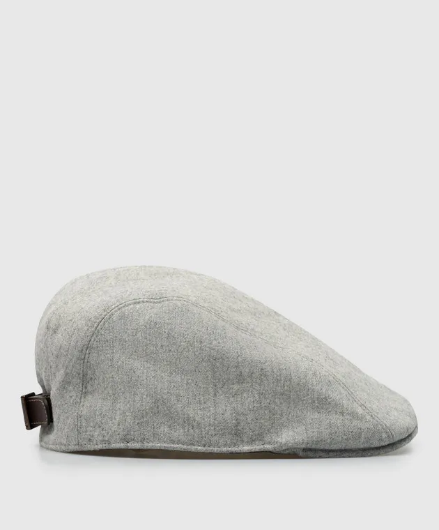 Brunello Cucinelli Gray melange cap made of wool