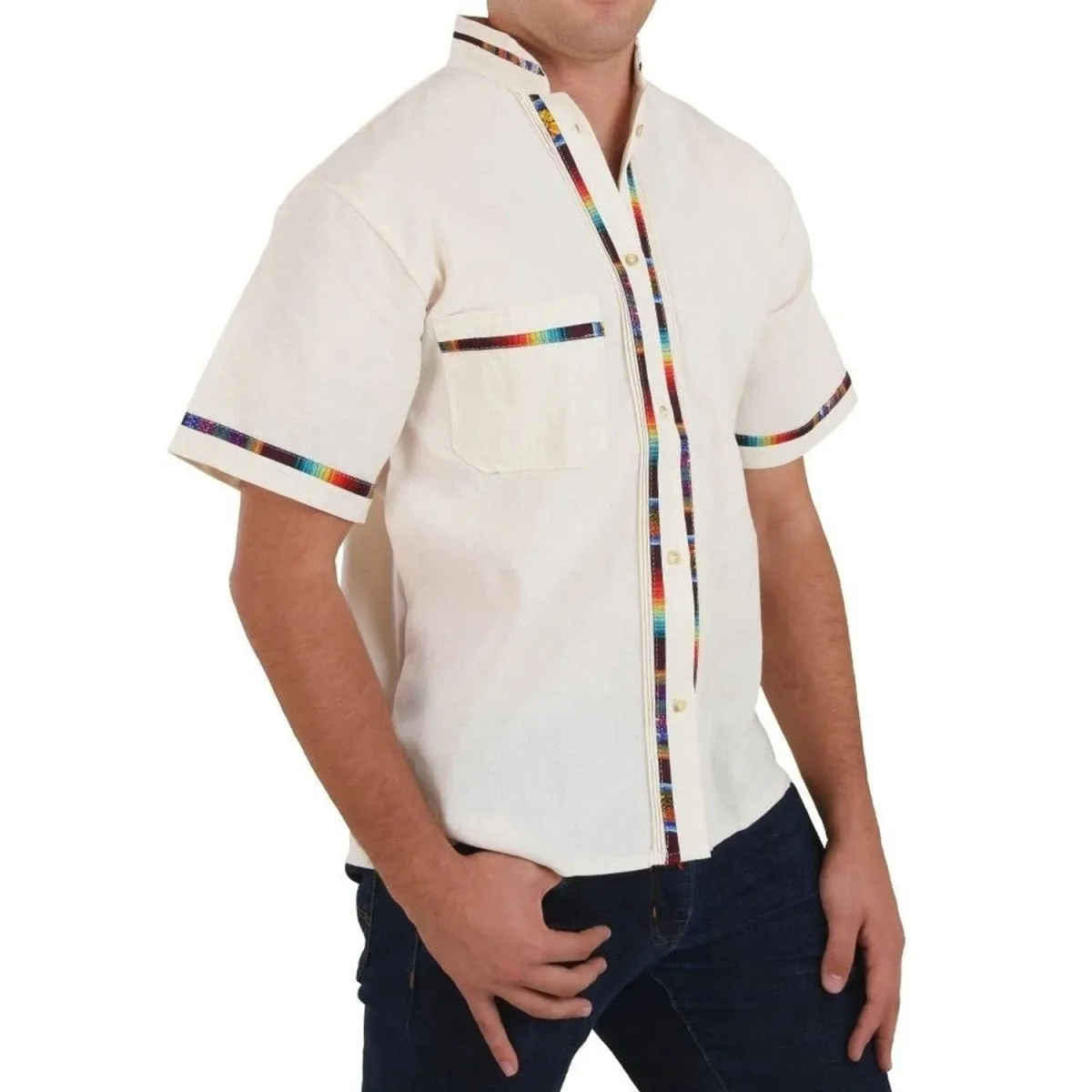 CAMISA PARA HOMBRE MANGA CORTA COLOR BEIGE IMP78123