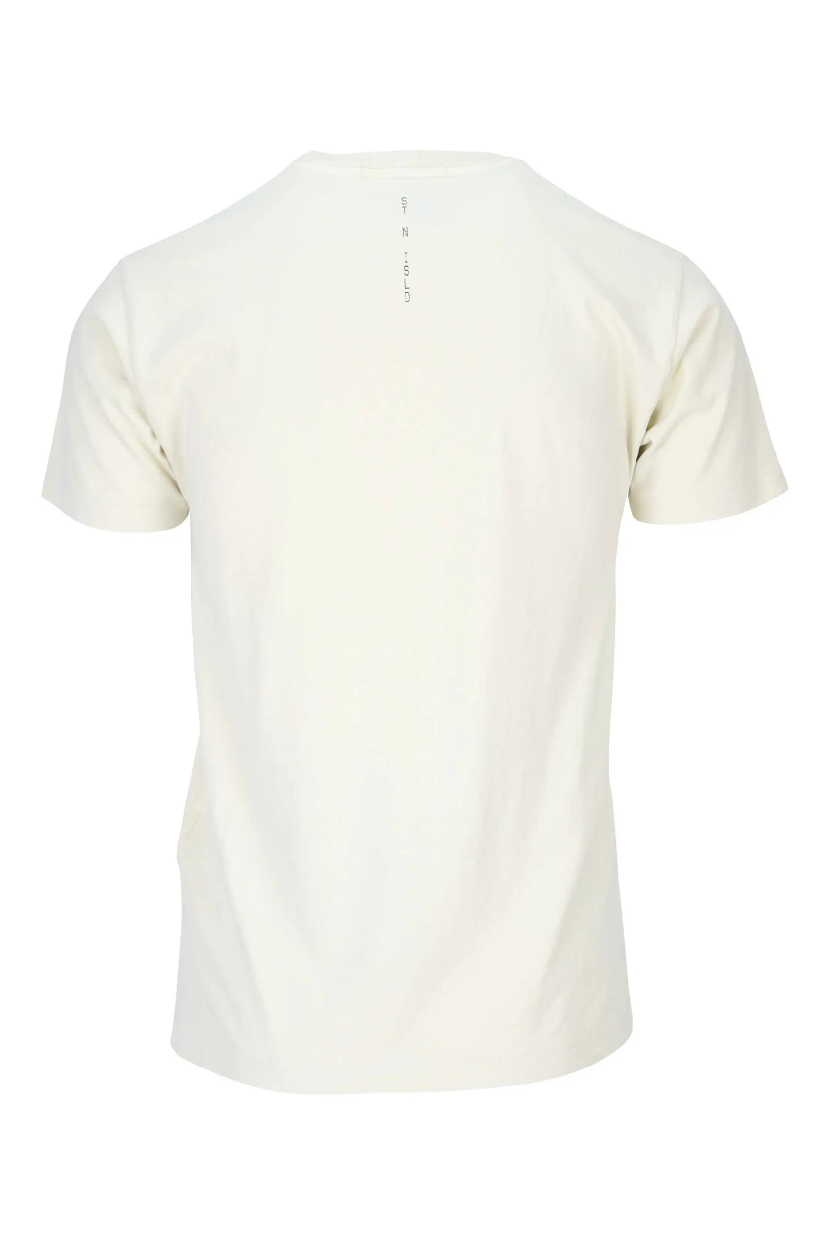 Camiseta blanca con logo centrado