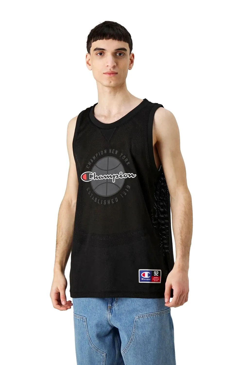 Camiseta champion negra tirantes sleeveless hooded tee