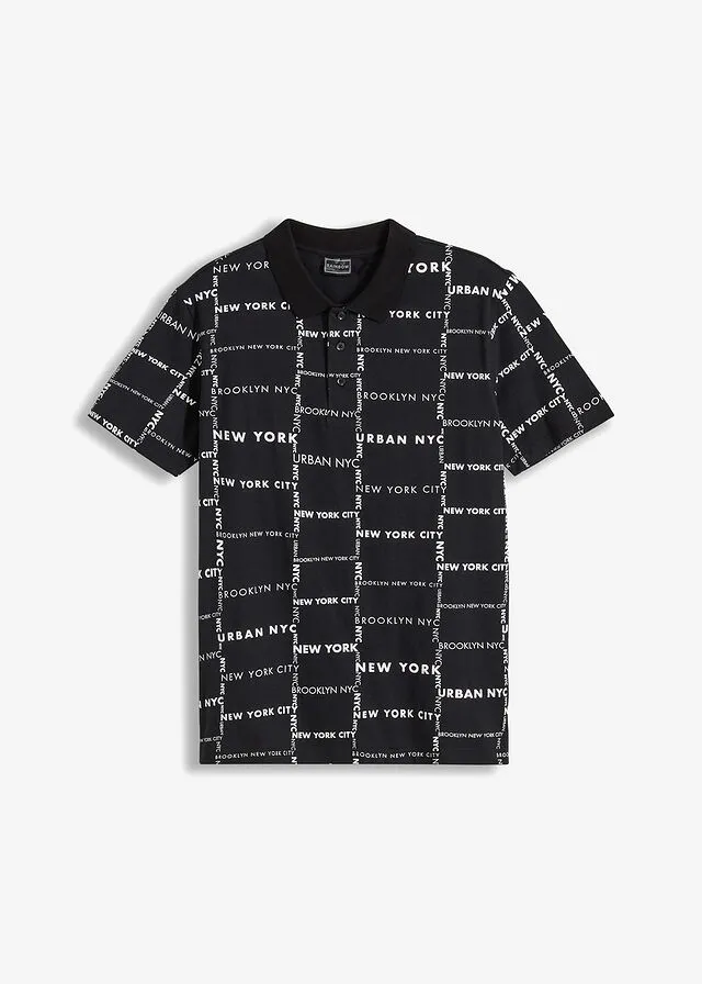 CAMISETA DE TIPO POLO NEGROBLANCO