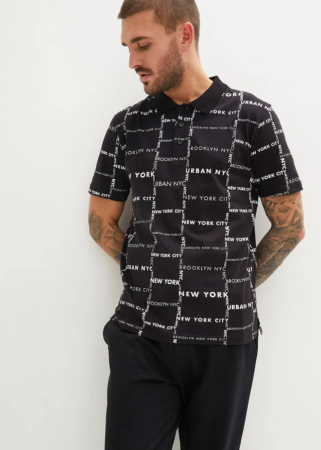 CAMISETA DE TIPO POLO NEGROBLANCO
