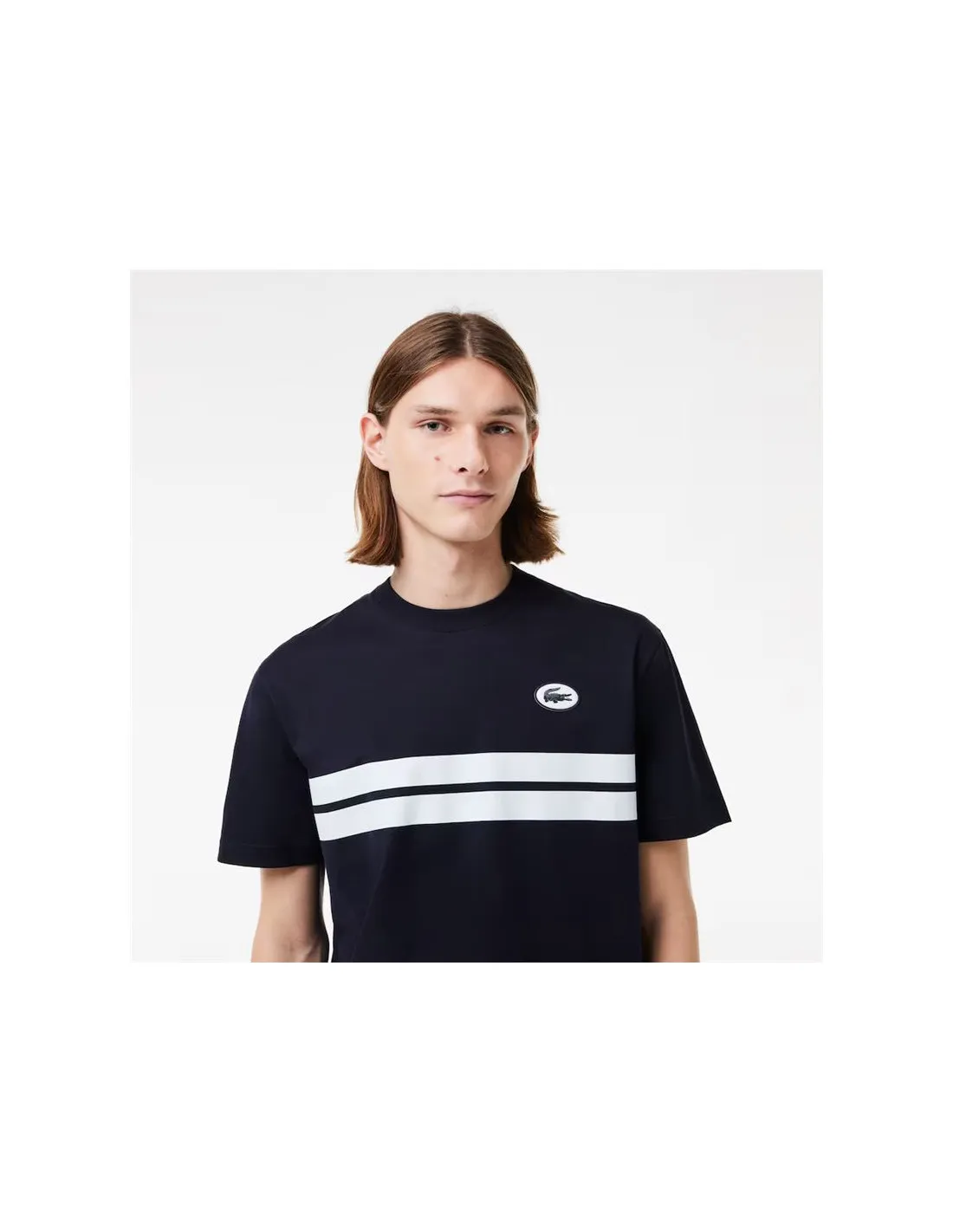 Camiseta Lacoste Cols Roules Hombre Azul Marino