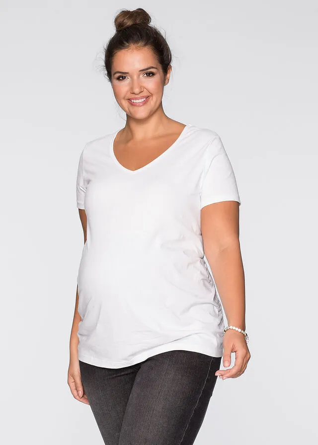 CAMISETAS BáSICAS PREMAMá (2 UNIDADES) NEGROBLANCO