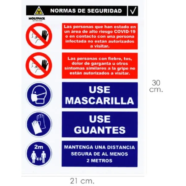 CARTEL COMBINADO NORMAS SEGURIDAD