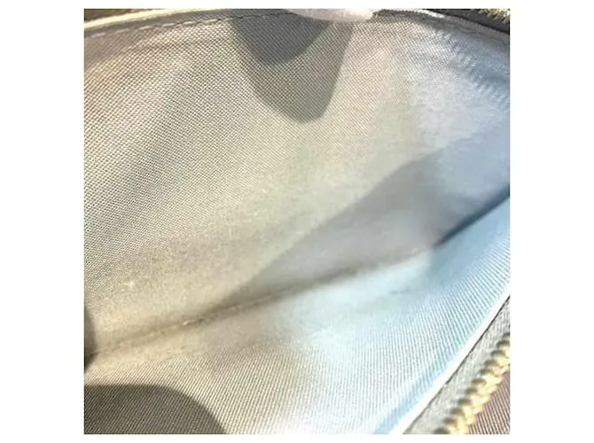 Cartera larga de cuero gris Fendi Castaño 