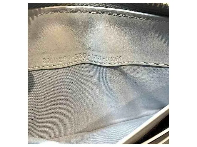 Cartera larga de cuero gris Fendi Castaño 
