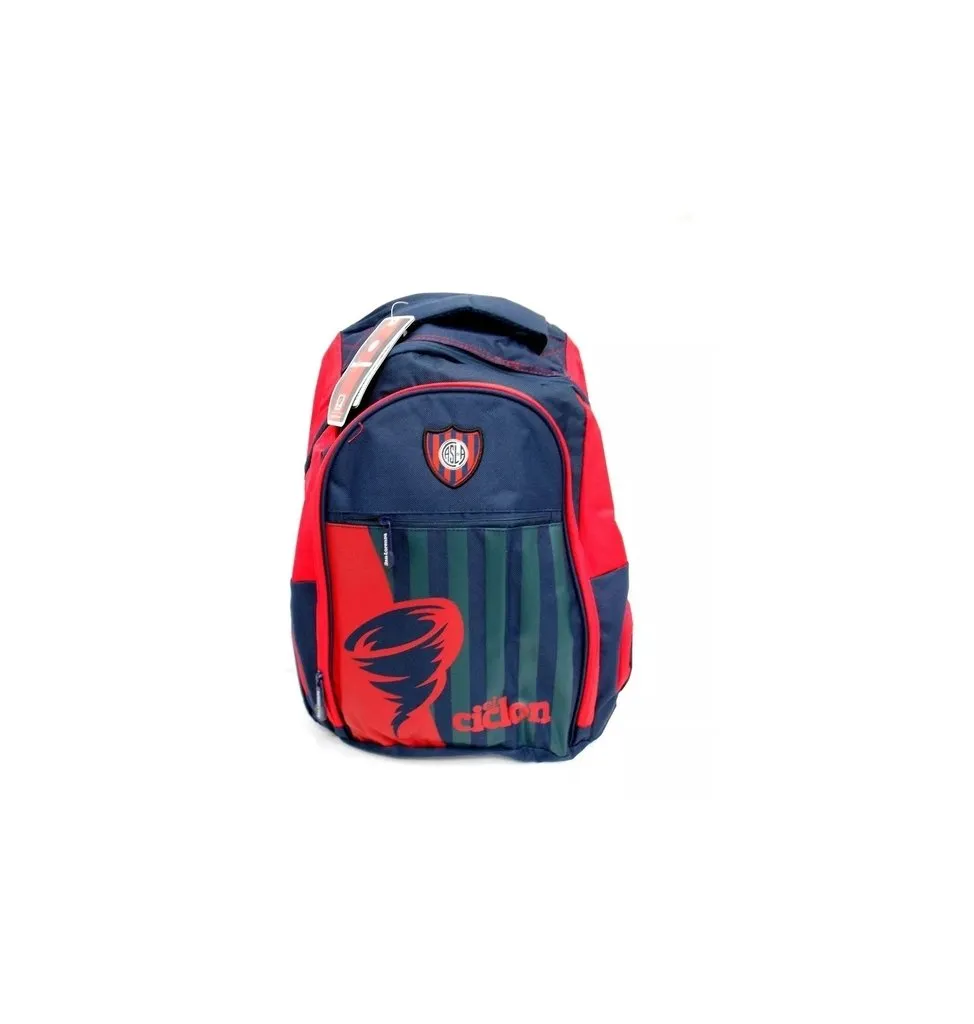 Combo escolar San Lorenzo!! cartuchera lata 2 pisos+ mochila 18 pulg