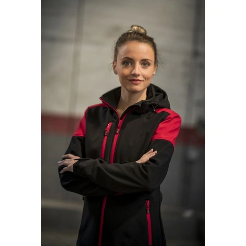 COMPRAR CHAQUETA SOFTSHELL BICOLOR CON CAPUCHA DESMONTABLE PRIME MUJER REF 2261066 PRINTERPRIME