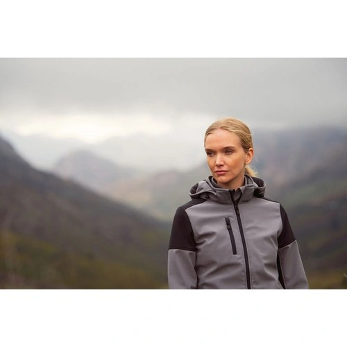 COMPRAR CHAQUETA SOFTSHELL BICOLOR CON CAPUCHA DESMONTABLE PRIME MUJER REF 2261066 PRINTERPRIME