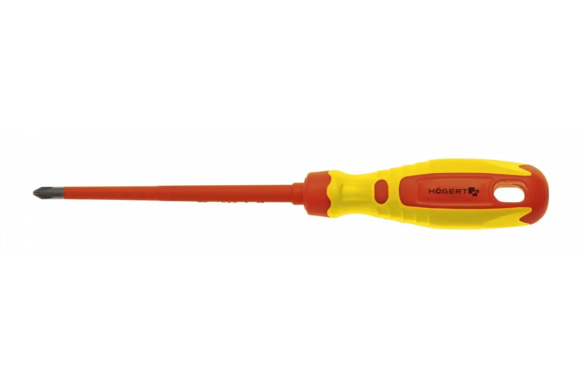 Destornillador de estrella PH2 100 mm, 1000V, SLIM, CrMo
