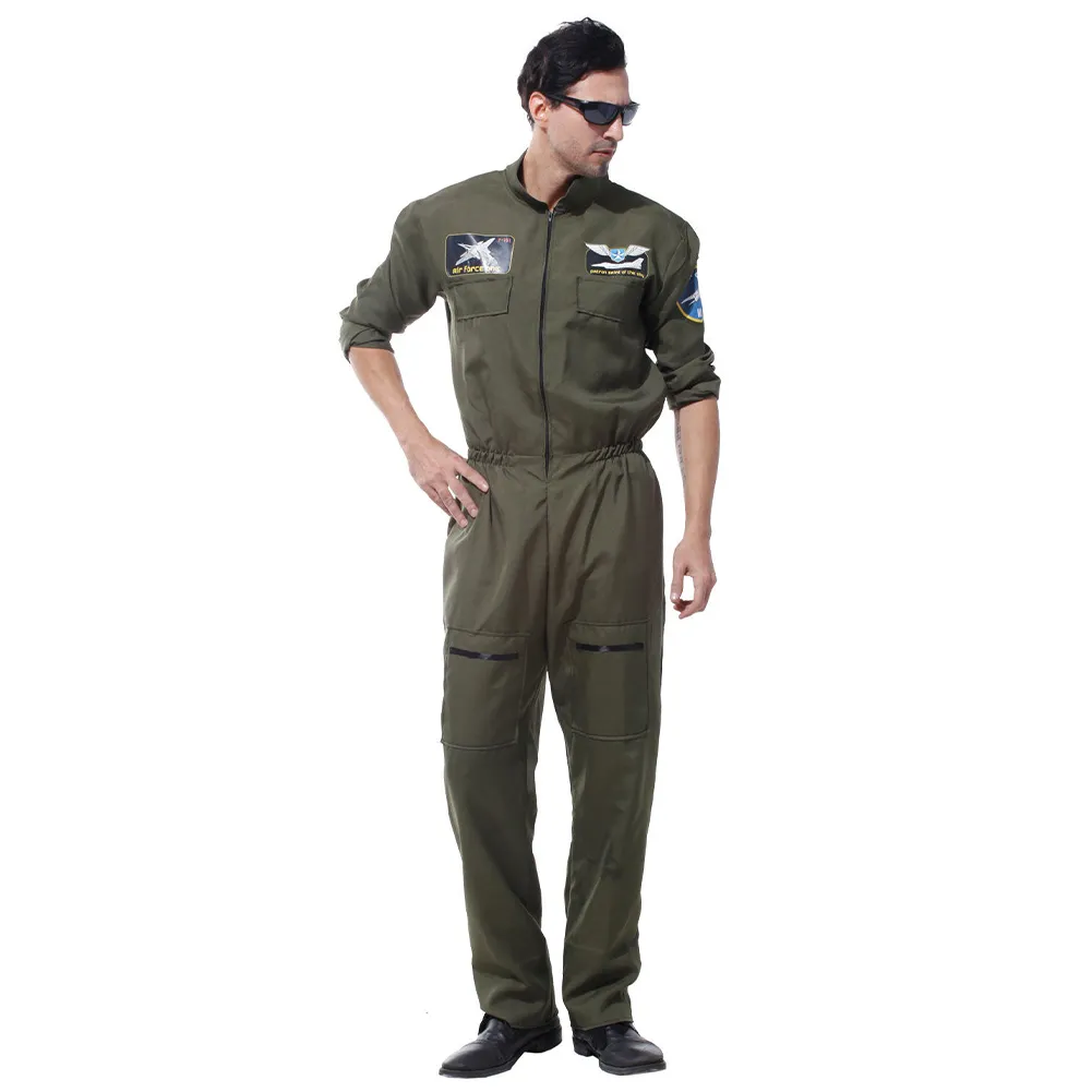 Disfraz de piloto de avión de combate "Air Force" MIESEPETER® verde