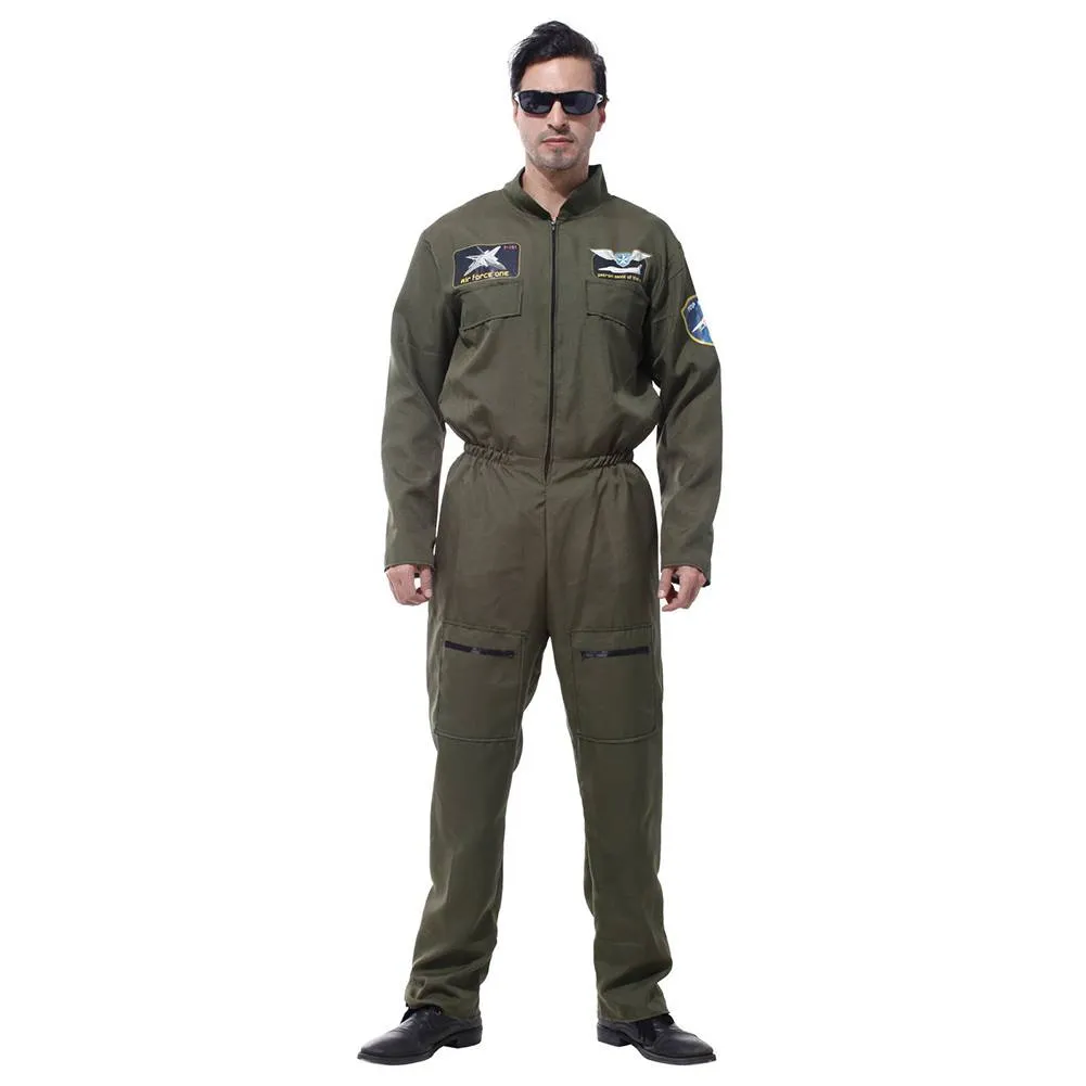 Disfraz de piloto de avión de combate "Air Force" MIESEPETER® verde