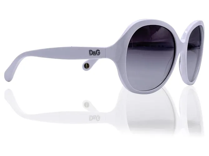 Dolce & Gabbana Gafas de sol D&G blancas de gran tamaño 3034 57/17 130 mm Blanco 