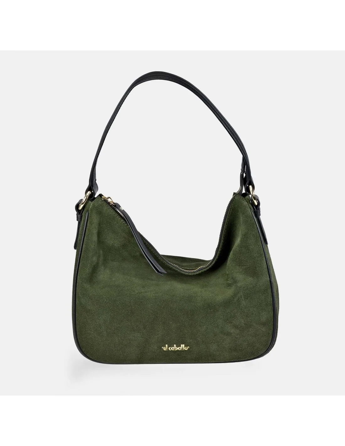 EL CABALLO Bolso de hombro con bandolera para mujer en piel Serraje