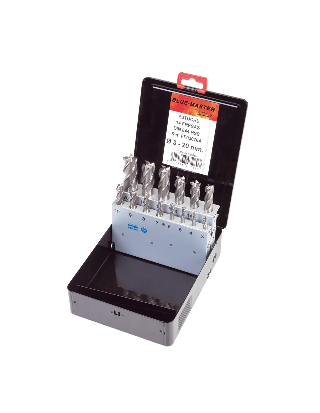 ESTUCHE 14 FRESA DIN 844 HSS 3/20MM