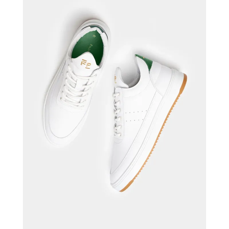 FILLING PIECES LOW TOP BIANCO GREEN