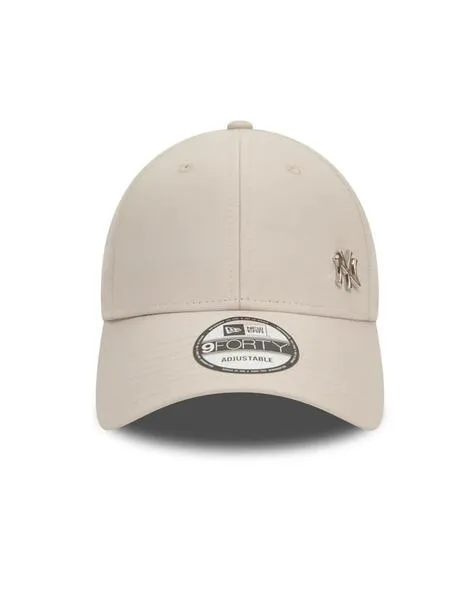 gorra new york yankees 9forty metallic beige unisex.
