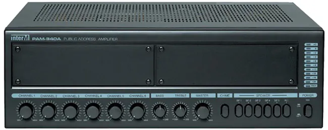 INTERM PAM340A 340W / 100V 5 ZONAS AMPLIFICADORES MIXTOS 6 ENTRADAS