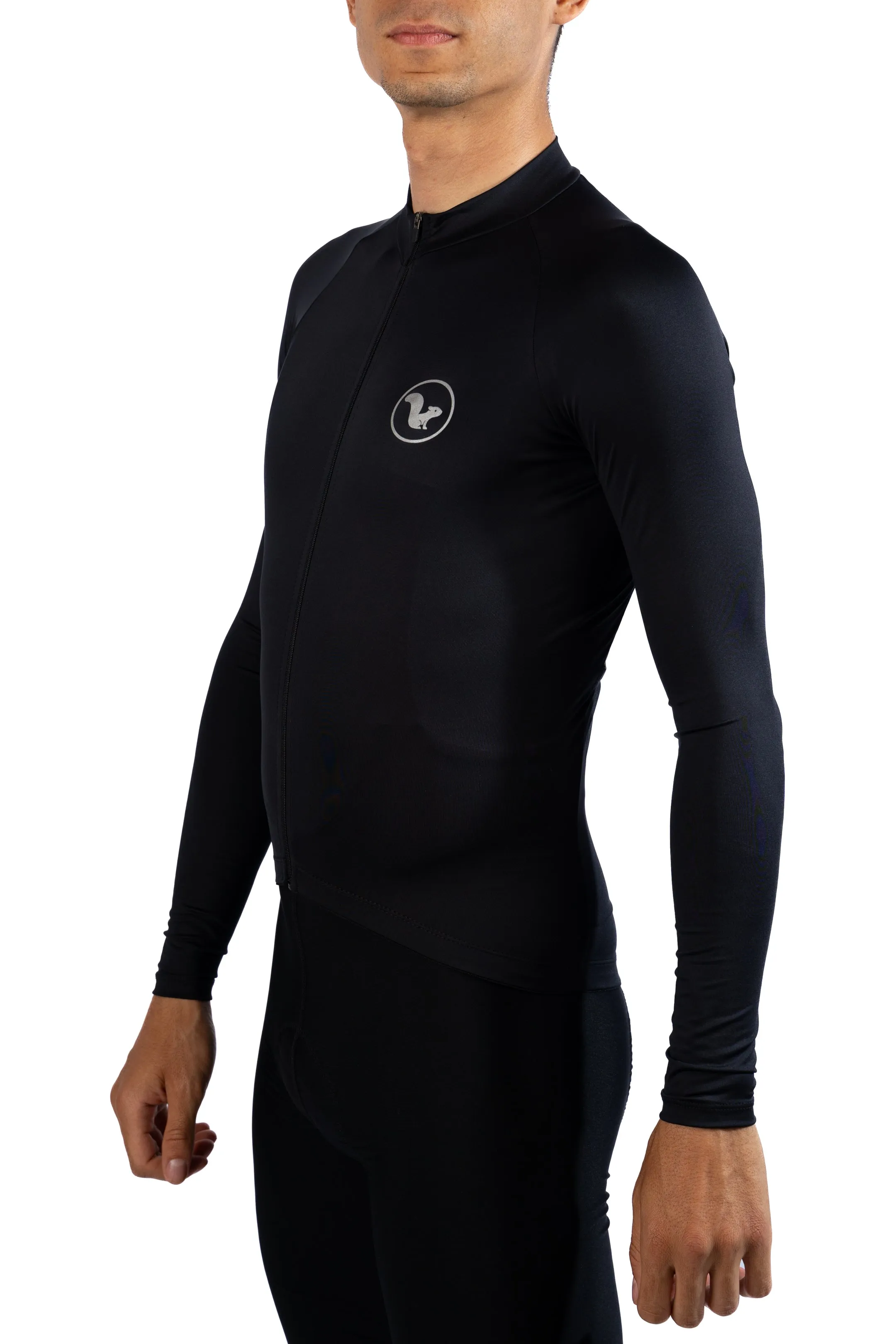JERSEY BASIC MANGA LARGA  HOMBRE  NEGRO