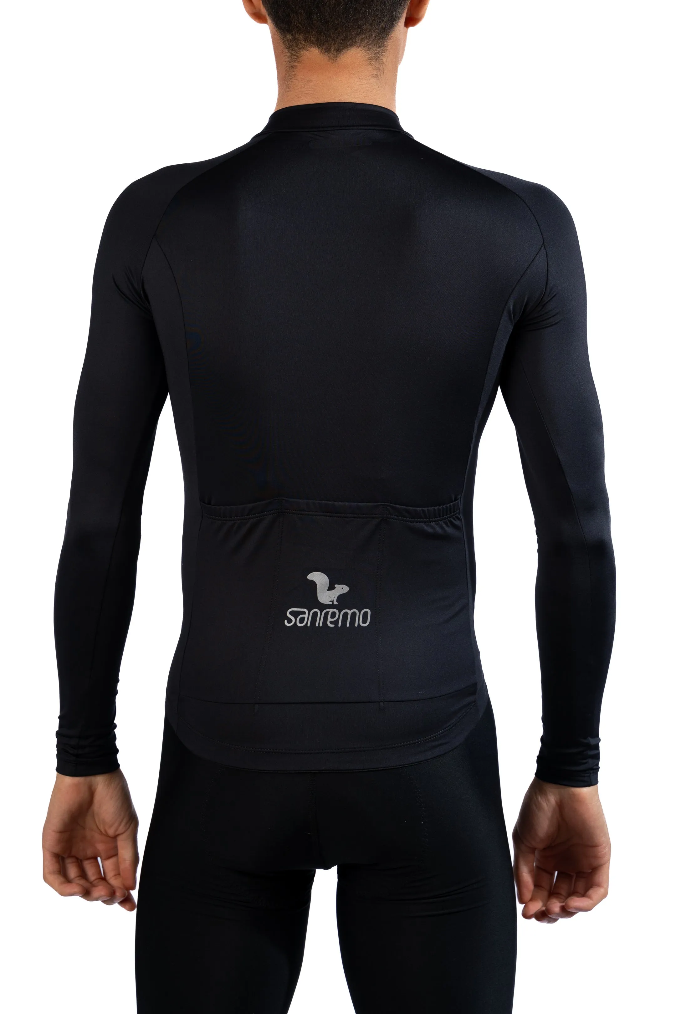JERSEY BASIC MANGA LARGA  HOMBRE  NEGRO