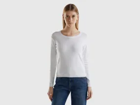 Jersey de cuello redondo de 100 % algodón