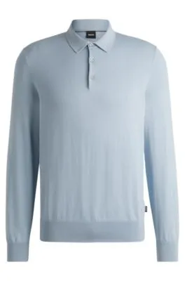 Jersey estilo polo regular fit en punto de algodón
