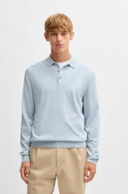 Jersey estilo polo regular fit en punto de algodón