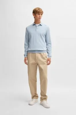 Jersey estilo polo regular fit en punto de algodón