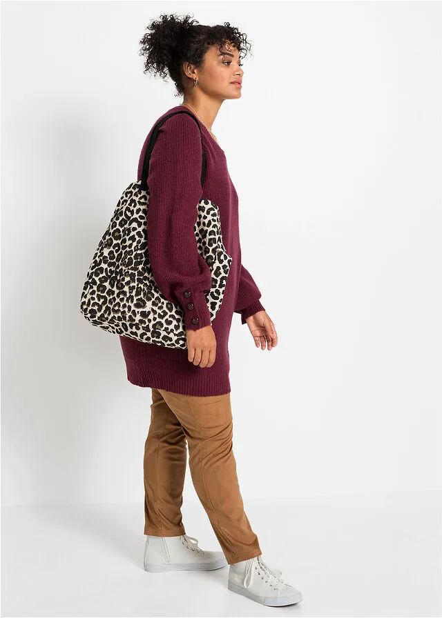 JERSEY LARGO CON BOTONES BEIGEARENA
