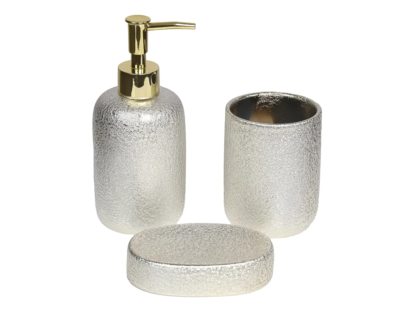 KELDER GX24 19G073 GX24 SET PARA BAñO DORADO CERAMICA  3 PZS