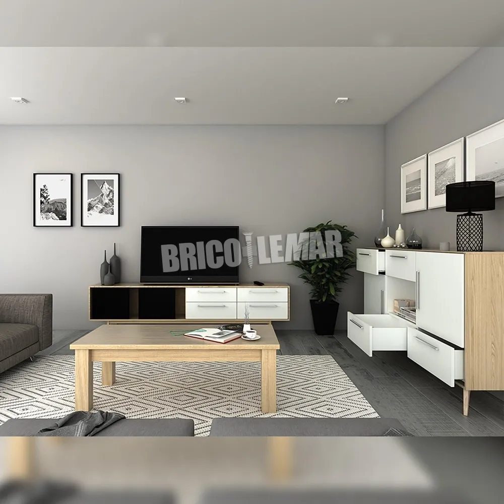 Lote de 10 kits para cajones de cocina Concept altura 185mm profundidad 350mm cierre suave acero blanco Emuca