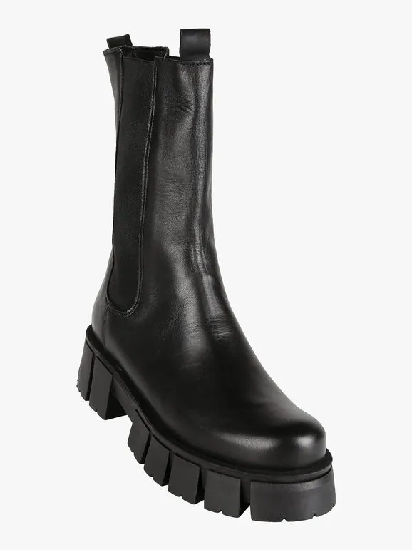 Made In Italy Botines chelsea de piel para mujer