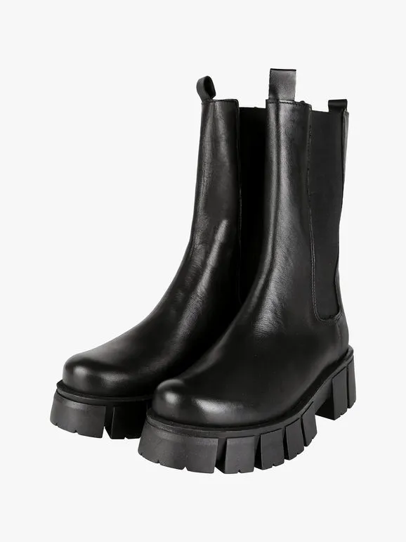Made In Italy Botines chelsea de piel para mujer